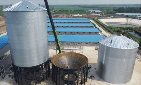 德州2乘1500T鋼板倉(cāng)項(xiàng)目